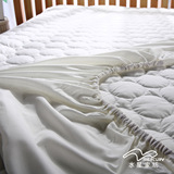 水星家纺床护垫 简约纯色单双人床笠床护套 席梦思保护套