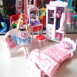 娃娃玩具芭比娃娃乐吉儿H21B梦幻房间全套卧室小家具娃娃儿童玩具