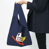 oohlala韩国创意独特卡通人物环保袋购物袋单肩手拎袋软布包大号L