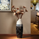 欧式现代陶瓷落地花瓶 时尚客厅新房电视柜装饰品干花插家居摆件