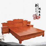 1.8*2米中式双人床 实木雕花大床 结婚床 榆木红木 明清仿古家具