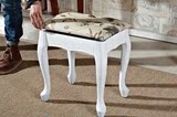 美式全实木梳妆凳换鞋凳储物布艺化妆凳欧式方凳钢琴古筝凳休闲凳