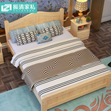 全实木床1.8双人床1.5松木床实木单人床儿童床1.2米成人简易木床