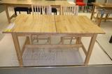 南京宜家家居代购IKEA诺顿 伸缩型餐桌, 桦木实木餐桌155/210x90