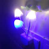 玫瑰花款 LED七彩玫瑰花型小夜灯 创意智能光控感节能应夜灯