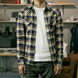青年男士长袖衬衫韩版法兰绒格子衬衫男秋季青少年学生长袖外套男