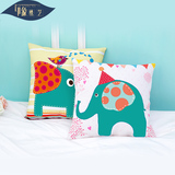 3D印花十字绣抱枕情侣卧室可爱卡通动漫一对新款动物沙发儿童抱枕
