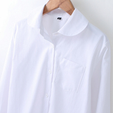Artemis日系学院风长袖圆领日本学生jk制服白色百搭打底女式衬衫