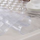 PVC软质玻璃防水茶几餐桌台布实木床头柜桌垫磨砂透明水晶垫板
