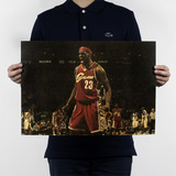 【H662】詹姆斯B款 /NBA 篮球巨星 励志/牛皮纸海报51x35.5cm
