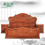 红木家具中式全实木床 明清古典刺猬紫檀卧室双人大床婚床1.8米