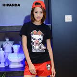 HIPANDA 你好熊猫 设计潮牌 2015新款 女款 奶嘴 短袖 T恤