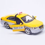 热卖北京现代出租车汽车模型 声光合金仿真回力车 玩具 彩珀 1：3