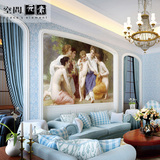 空间元素欧式圣母天使油画壁纸 客厅沙发卧室背景墙壁纸大型壁画