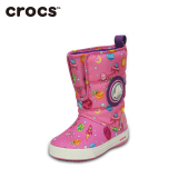 正品Crocs冬季高筒靴童鞋套脚圆头儿童平跟雪地靴女靴子202372