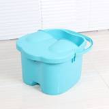 日式塑料足浴桶 洗脚盆带盖保温泡脚桶有盖 小号节水足浴桶