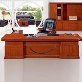 珠海办公家具贴实木木皮大班台办公桌老板桌椅 3.2米老板台大板桌