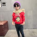 韩国女童卫衣外套加绒加厚秋季时尚套头长袖秋冬款儿童女上衣冬季