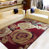 剪花客厅地毯 床前毯 茶几地毯 新房毯 婚房地毯 红玫瑰 博奕