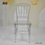 拿破仑椅 水晶椅户外婚竹节椅餐椅pc塑料白色 酒店透明竹节椅子