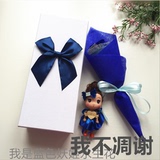 蓝色妖姬永生玫瑰保鲜皂花束礼盒一朵单枝只支情人节礼物生日求婚