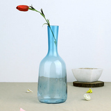 现代简约透明玻璃花瓶摆件百合绿萝富贵竹花插客厅水培插花花器高