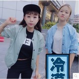 韩国ulzzang春夏女装原宿果色五分袖防晒衣棒球领学生衬衫短外套