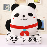 熊猫抱枕毯子三用 可爱卡通毛绒抱枕被子两用空调被子生日礼品女