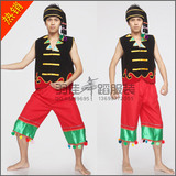 红裤子民族男装民族舞蹈演出表演男士服装彝族佤族苗族服装313