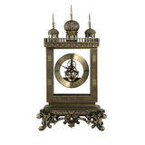 高档法国壁炉钟 机械钟 欧式高档静音家居装饰钟表 纯铜青古座钟