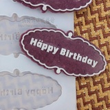 巧克力模具硅胶生日快乐插件Happy Birthday西点装饰插牌烘焙蛋糕