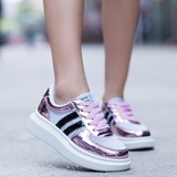 韩版运动鞋女鞋潮跑步鞋34码女鞋厚底松糕鞋运动鞋粉色女鞋学生鞋