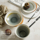 创意个性 中式家用冰裂釉陶瓷餐具套装中碗菜碗沙拉碗小盘小碟