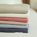 日式夏季全棉床笠单件水洗棉素色纯棉单双人床单床罩1.51.8m米床