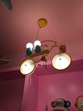 可爱卡通灯具儿童房吊灯男孩女孩卧室灯小孩创意自行车吊灯餐厅灯