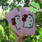 原创日系Hello Kitty钱包凯蒂猫卡通猫头学生中长款钱夹粉色皮夹