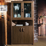 实木酒柜 胡桃木色酒柜 简约现代实木酒柜 中式实木间厅柜酒柜