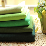军绿色汉服夏季做裙子棉麻布料服装面料纯色印染窗帘桌布布匹批发