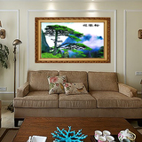 山水3d画三维立体画墙贴客厅风景装饰画有框画墙上挂画壁画无框画