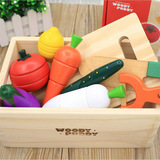 儿童礼物切切乐磁性切水果蔬菜切切看男女孩3-6岁过家家玩具木制