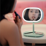 充电桌面LED灯化妆镜 美容镜 智能镜 创意公主镜床头台灯现货
