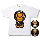 BAPE 日本代购 CITY CAMO BIG BABY MILO 小猿人夜光迷彩短袖T恤
