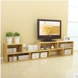 宜家简白色柜伸缩简约现代时尚地柜环保家具木质客厅柜组合电视柜