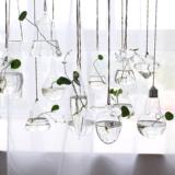 悬挂玻璃花瓶创意玻璃吊瓶透明玻璃瓶绿萝铜钱草植物挂瓶水培花盆
