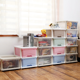 加厚彩色婴儿童衣柜家庭抽屉式收柜玩具储物箱塑料整理柜子H8L