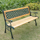 铸铁实木双人椅园林椅广场椅户外休闲椅长椅公园椅花园庭院阳台椅