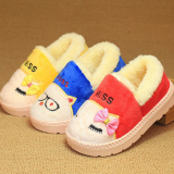 冬季儿童棉拖鞋包跟可爱卡通居家男女童棉鞋防滑保暖室内宝宝鞋子