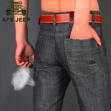 AFS JEEP牛仔裤 男夏季超薄款 直筒宽松中腰夏天透气清凉夏季男装