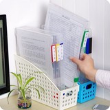日本购 Mmnnk创意办公桌面透明塑料资料盒抽屉文件夹票据整理盒A4