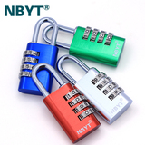 NBYT健身房更衣储物柜子房门工具箱实心全铝铜4位密码锁挂锁E3302